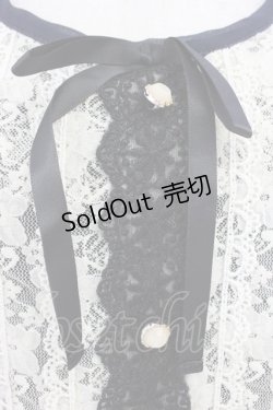 画像4: axes femme / 刺繍&レース半袖プルオーバー M ブラック T-26-04-10-012-AX-TO-SA-ZT