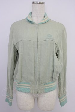 画像1: Jane Marple / フラワークラウンブルゾン  サックス T-26-04-10-013-JM-JA-SA-ZT