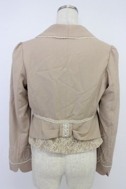 画像2: axes femme / 裾レースジャケット M ベージュ T-26-04-10-014-AX-JA-SA-ZT
