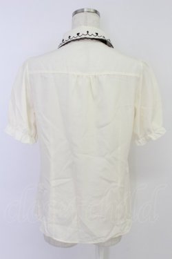 画像2: axes femme / トランプアイコン刺繍ブラウス M キナリ T-26-04-10-002-AX-BL-SA-ZT