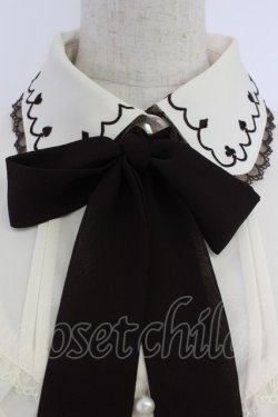 画像4: axes femme / トランプアイコン刺繍ブラウス M キナリ T-26-04-10-002-AX-BL-SA-ZT