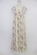 画像1: axes femme / 釦開き総バラ柄ロングワンピース M アイボリー T-26-04-10-019-AX-OP-SA-ZT (1)