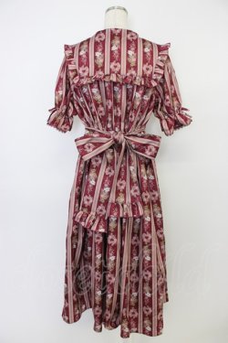 画像2: axes femme kawaii / RosyBear柄ワンピース M ボルドー T-26-04-10-020-AX-OP-SA-ZT