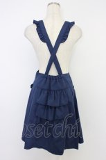 画像2: axes femme / サス付きハイウエストスカート M ネイビー T-26-04-10-021-AX-SK-SA-ZT665 (2)