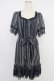 画像1: axes femme / レースストライプ柄ワンピース M ネイビー T-26-04-10-022-AX-TO-SA-ZT (1)