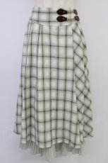 画像1: axes femme / ビッグチェックミディスカート  グリーンＸチェック T-26-04-15-024-AX-SK-SA-ZT570 (1)