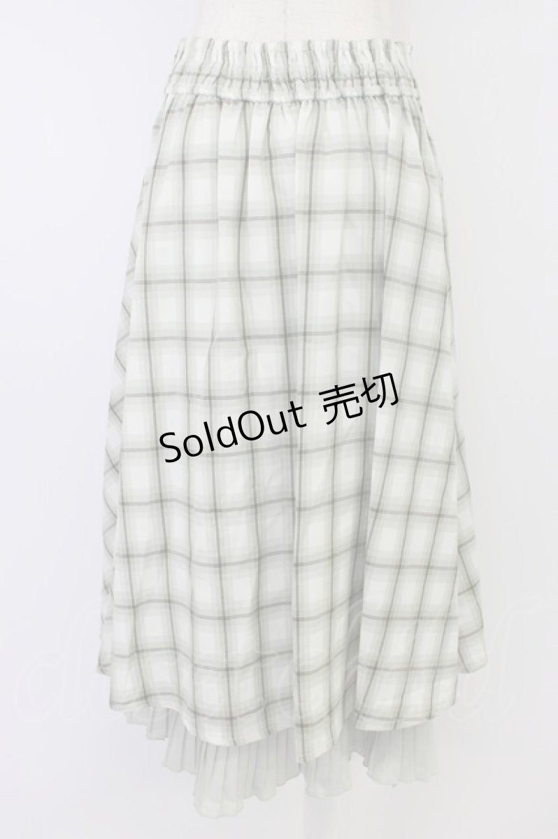 画像2: axes femme / ビッグチェックミディスカート  グリーンＸチェック T-26-04-15-024-AX-SK-SA-ZT570 (2)