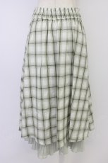 画像2: axes femme / ビッグチェックミディスカート  グリーンＸチェック T-26-04-15-024-AX-SK-SA-ZT570 (2)