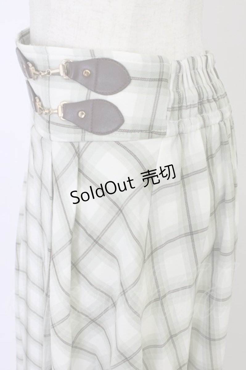画像3: axes femme / ビッグチェックミディスカート  グリーンＸチェック T-26-04-15-024-AX-SK-SA-ZT570 (3)