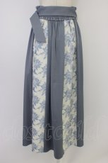 画像2: axes femme / フラワージャカード切替スカート  サックス T-26-04-15-025-AX-SK-SA-ZT570 (2)