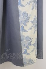 画像4: axes femme / フラワージャカード切替スカート  サックス T-26-04-15-025-AX-SK-SA-ZT570 (4)