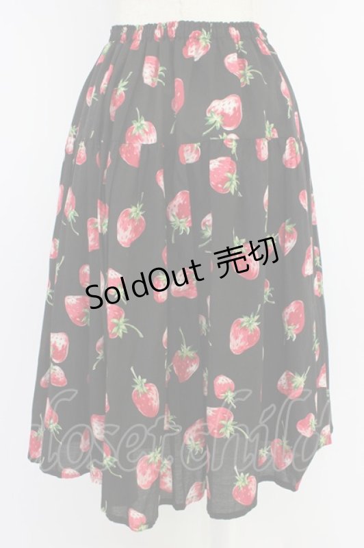 画像2: Jane Marple / いちごスカート  黒 T-26-04-15-028-JM-SK-SA-ZT (2)