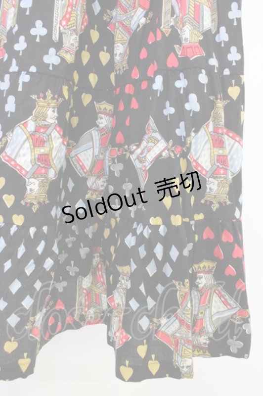 画像3: Jane Marple / トランプ柄スカート  黒 T-26-04-15-029-JM-SK-SA-ZT (3)