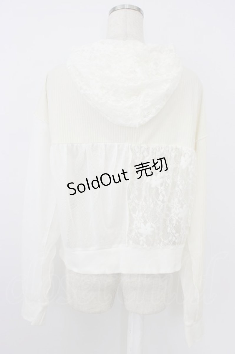画像2: axes femme / パッチワークパーカー  白 T-26-04-15-004-AX-TO-SA-ZT (2)