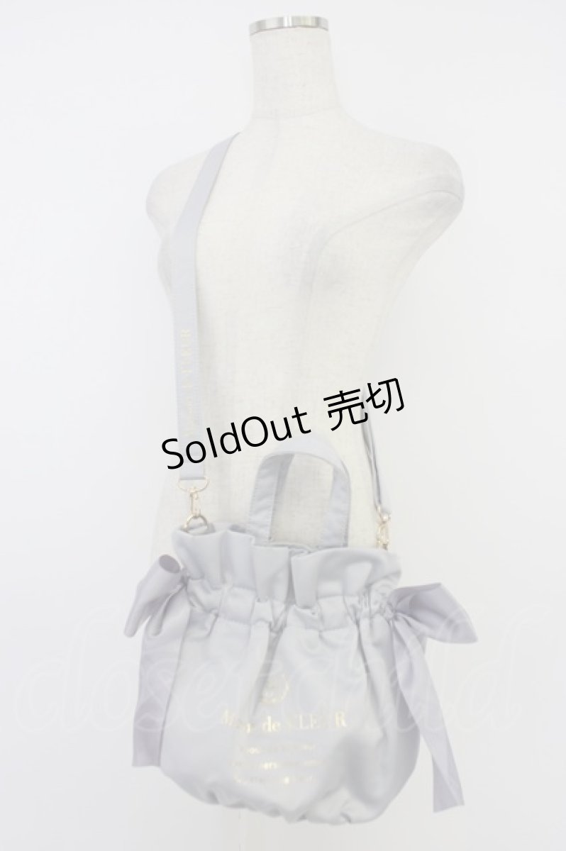画像1: Maison de FLEUR / ギャザー2WAYショルダーバッグ  ラベンダー T-26-04-15-037-LO-BG-SA-ZTK046 (1)