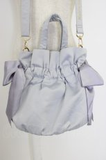 画像2: Maison de FLEUR / ギャザー2WAYショルダーバッグ  ラベンダー T-26-04-15-037-LO-BG-SA-ZTK046 (2)