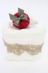 画像3: Maison de FLEUR / ショートケーキポーチ  白ＸゴールドＸ赤 T-26-04-15-040-LO-ZA-SA-ZT (3)