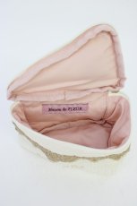 画像4: Maison de FLEUR / ショートケーキポーチ  白ＸゴールドＸ赤 T-26-04-15-040-LO-ZA-SA-ZT (4)