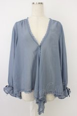 画像1: axes femme / イレヘムシフォンカーデ  青 T-26-04-15-006-AX-TO-SA-ZT543 (1)