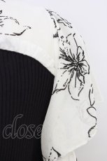 画像3: axes femme / フロッキーチュール切替プルオーバー  黒Ｘアイボリー T-26-04-15-008-AX-TO-SA-ZT543 (3)