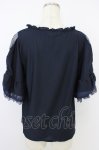 画像2: axes femme / 袖レース切替トップス  ネイビー T-26-04-15-010-AX-TO-SA-ZT (2)