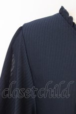 画像3: axes femme / 袖レース切替トップス  ネイビー T-26-04-15-010-AX-TO-SA-ZT543 (3)