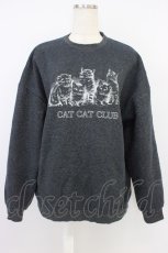 画像1: merry jenny / CAT CAT CLUBトレーナー  グレーＸ白 T-26-04-15-015-LO-TO-SA-ZT539 (1)