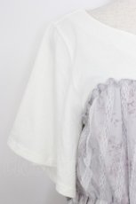 画像3: axes femme / ビスチェ切替レイヤードワンピース  ラベンダーＸ白 T-26-04-15-019-AX-OP-SA-ZT555 (3)