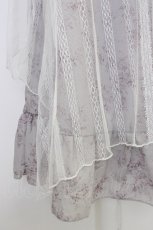 画像4: axes femme / ビスチェ切替レイヤードワンピース  ラベンダーＸ白 T-26-04-15-019-AX-OP-SA-ZT555 (4)