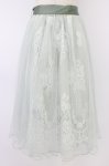 画像2: axes femme POETIQUE / リボン付レース×チュールスカート  グリーン T-26-04-19-028-AX-SK-SA-ZT (2)