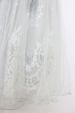 画像4: axes femme POETIQUE / リボン付レース×チュールスカート  グリーン T-26-04-19-028-AX-SK-SA-ZT (4)
