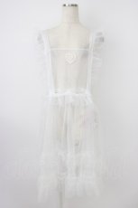 画像1: virally / チュールエプロン 3L 白 T-26-04-19-030-PU-ZA-SA-ZT433 (1)