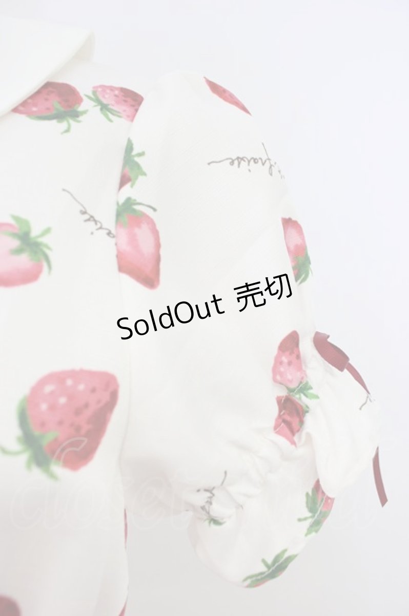 画像4: Ank Rouge / FancyStrawberryシャーリングワンピース M シロ×アカ T-26-04-19-006-CA-OP-OW-ZT (4)