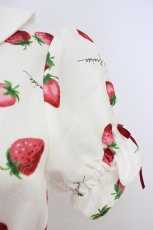 画像4: Ank Rouge / FancyStrawberryシャーリングワンピース M シロ×アカ T-26-04-19-006-CA-OP-OW-ZT (4)