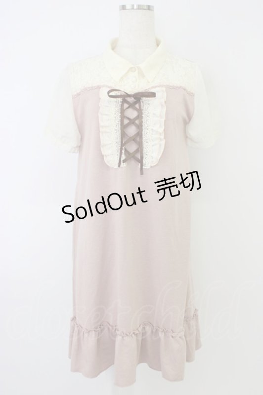 画像1: axes femme / ビスチェ風切替ワンピース M ピンク T-26-04-19-009-AX-OP-OW-ZT (1)