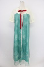 画像1: axes femme / ソーダ柄シャツワンピース  グリーン×アイボリー T-26-04-19-013-AX-OP-IG-ZT (1)