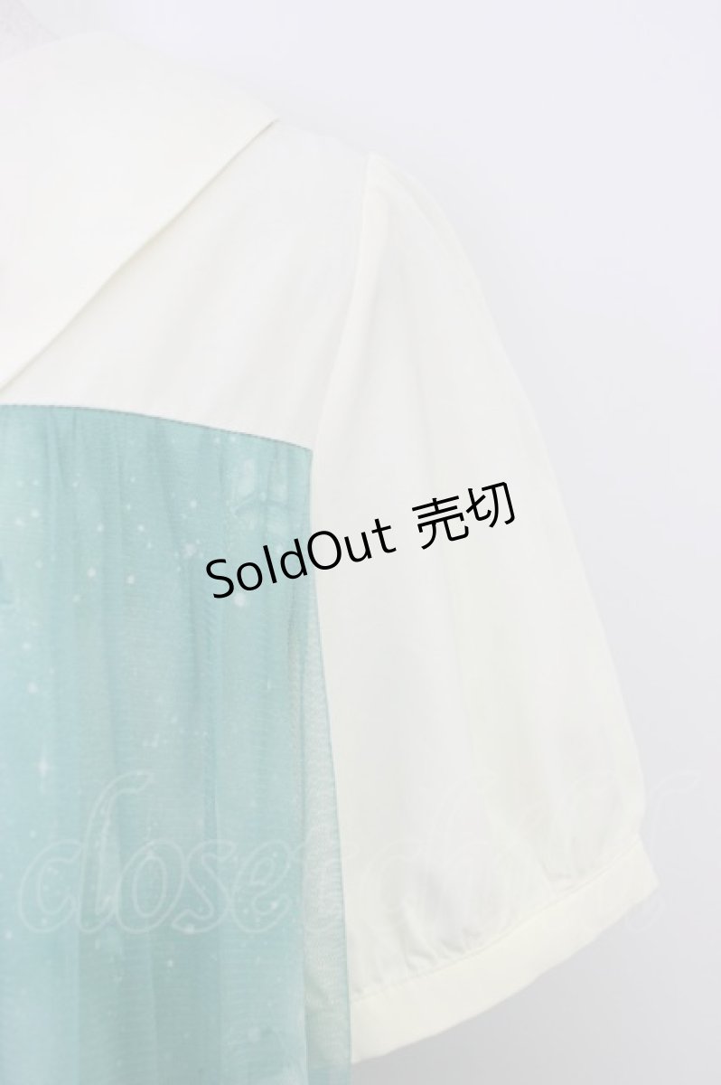 画像3: axes femme / ソーダ柄シャツワンピース  グリーン×アイボリー T-26-04-19-013-AX-OP-IG-ZT (3)