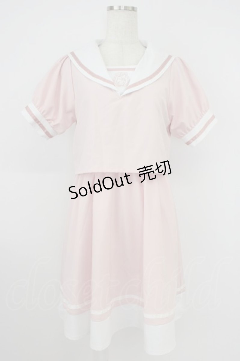 画像1: majoretty / サンリオコラボセーラーワンピース M ピンク（マイメロディ） T-26-04-19-018-GO-OP-OW-ZT666 (1)