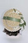 画像1: Chalmiere / フラワーサマーハット  グリーン T-26-04-20-023-0-AC-SA-ZT (1)