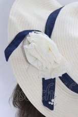 画像3: axes femme / デニムリボン中折れ帽  オフ×インディゴ T-26-04-20-025-0-AC-IG-ZTK053 (3)