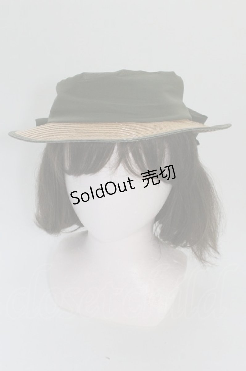 画像3: an another angelus / 配色ブリムバックリボンキャノチェ  ベージュ×グリーン T-26-04-20-026-CA-AC-SA-ZT709 (3)