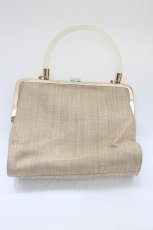 画像2: an another angelus / ラベンダー刺繍クリアハンドルバッグ  ベージュＸ青 T-26-04-20-032-CA-BG-SA-ZTK046 (2)