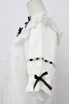画像4: DearMyLove / リボンいっぱいレースロリータブラウス  白Ｘ黒 T-26-04-20-010-EL-BL-SA-ZT (4)