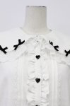 画像6: DearMyLove / リボンいっぱいレースロリータブラウス  白Ｘ黒 T-26-04-20-010-EL-BL-SA-ZT (6)