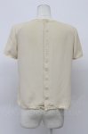 画像2: INGEBORG / 胸元リボン後ろボタン半袖ブラウス S ベージュ T-26-04-20-015-LO-BL-SA-ZT (2)