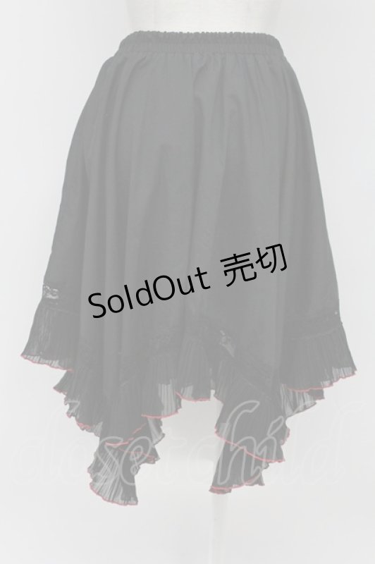 画像2: PUTUMAYO / Girlプリント変形スカート  黒Ｘ赤 T-26-04-20-002-PT-SK-SA-ZT (2)