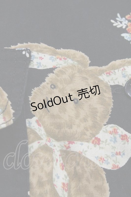 画像5: PINK HOUSE / うさぎぬいぐるみ柄シャツ M ブラック T-26-04-20-016-LO-BL-SA-ZT (5)