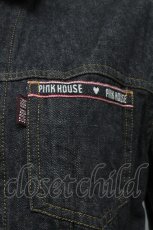 画像4: PINK HOUSE / ロゴハートテープ付きデニムジャケット L ブラック T-26-04-20-017-LO-JA-SA-ZT (4)