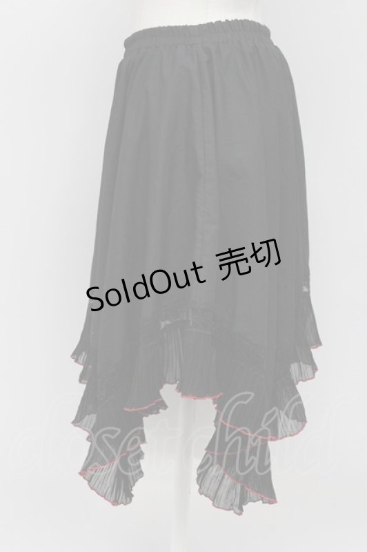 画像3: PUTUMAYO / Girlプリント変形スカート  黒Ｘ赤 T-26-04-20-002-PT-SK-SA-ZT (3)