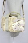 画像2: axes femme / 5つリボン麦わらショルダーバッグ  アイボリー T-26-04-20-018-AX-BG-SA-ZT (2)
